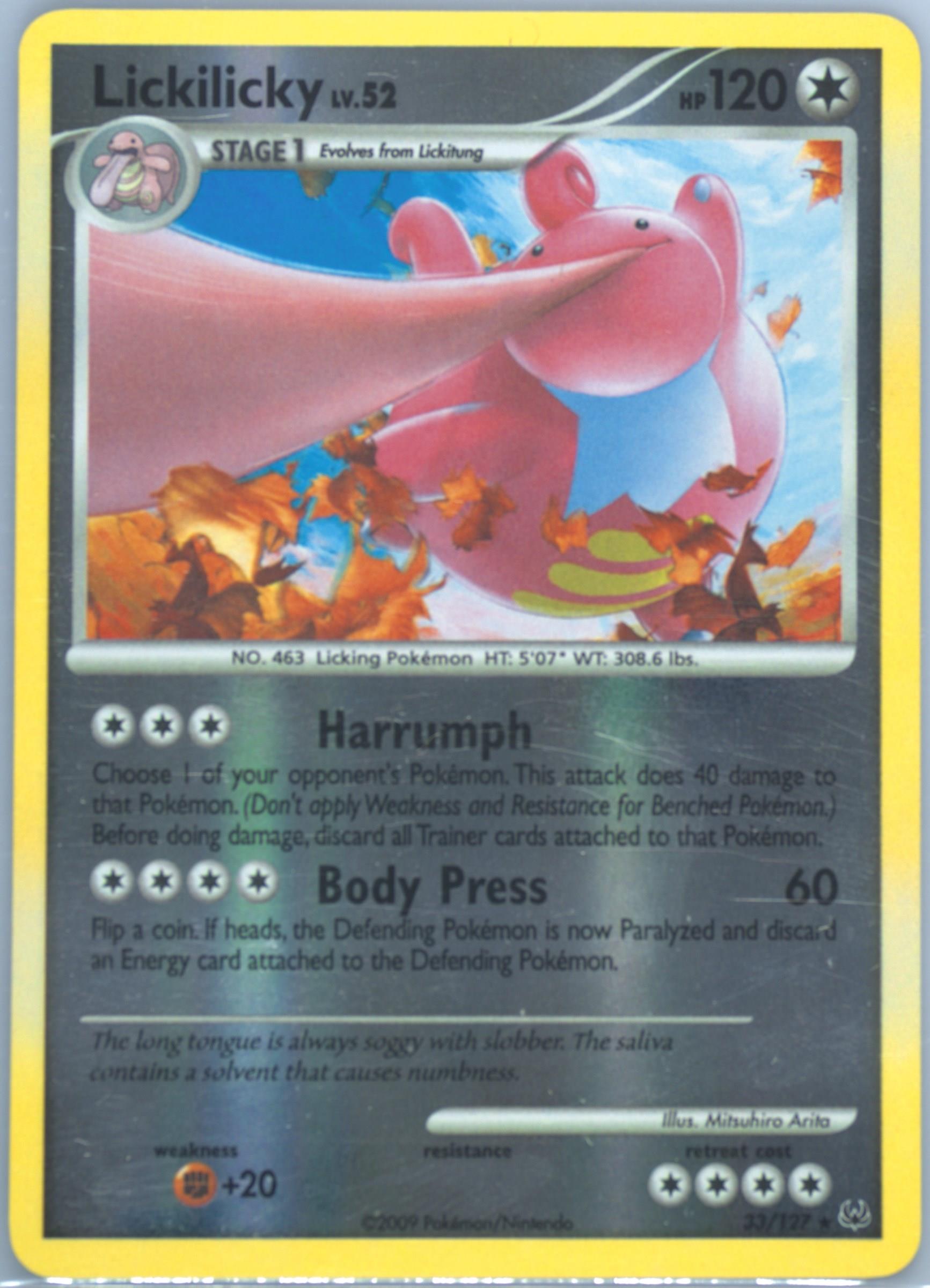 pokemon lickilicky card 074/096 Lickilicky