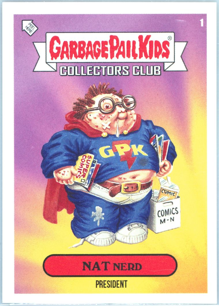 2021 Topps Garbage Pail Kids Collectors Club #1 Nat Nerd front