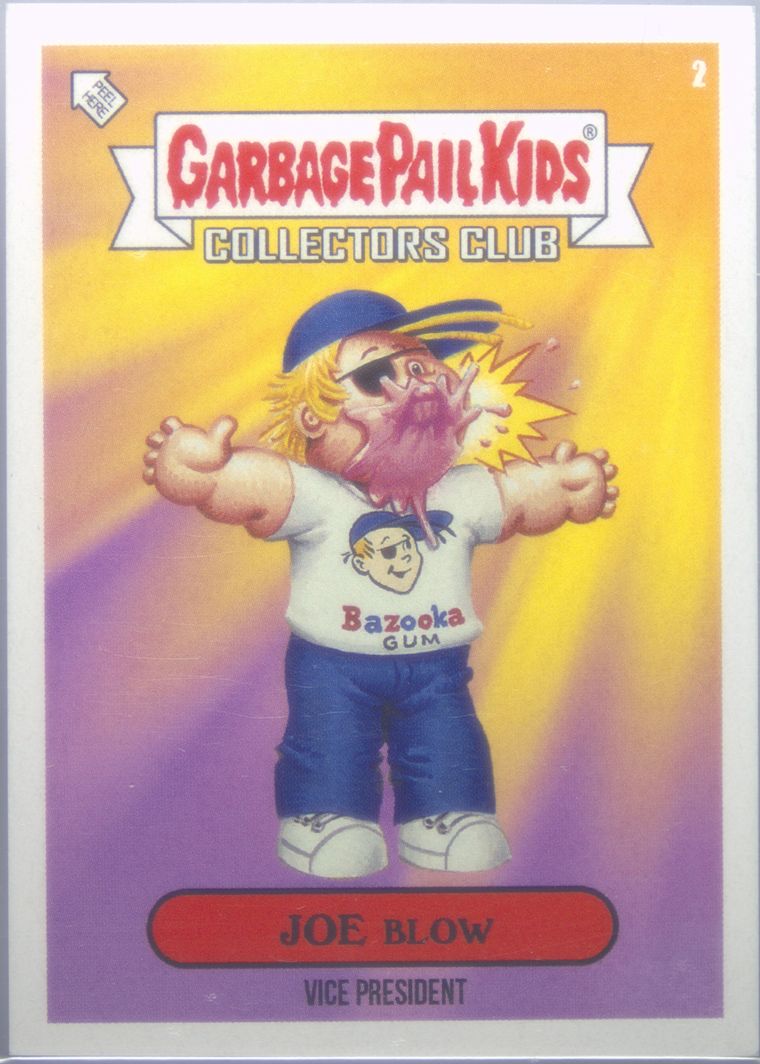 2021 Topps Garbage Pail Kids Collectors Club #2 Joe Blow front