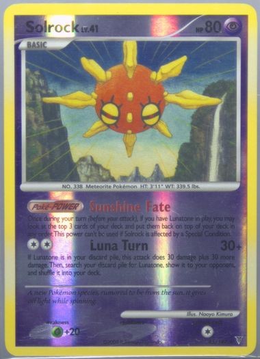 Auction Prices Realized Tcg Cards 2009 POKEMON PLATINUM SUPREME VICTORS  Solrock-Reverse Foil