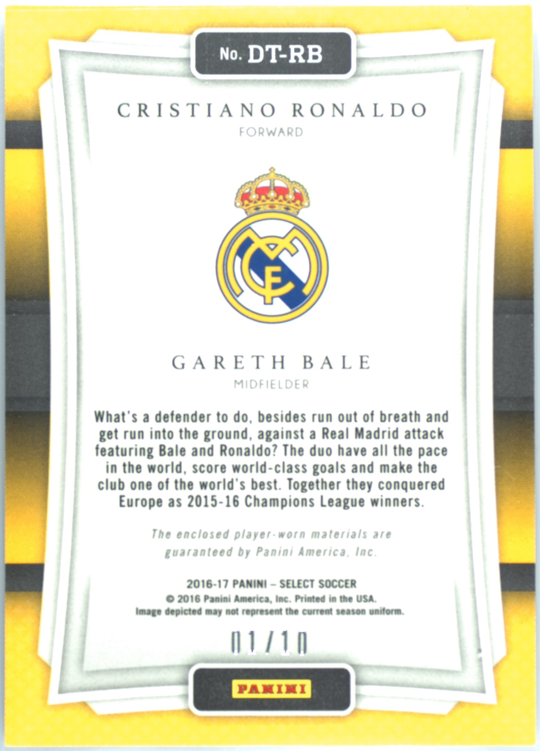 Cristiano Ronaldo & Gareth Bale Double Team Card