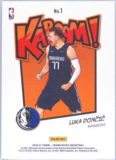 2022-23 Panini Crown Royale Kaboom! Gold #1 Luka Doncic (#06