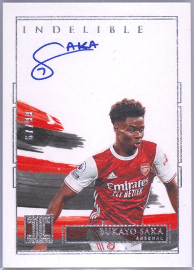 2020-21 Panini Impeccable Bukayo Saka ブカヨ・サカ 直書きサイン on