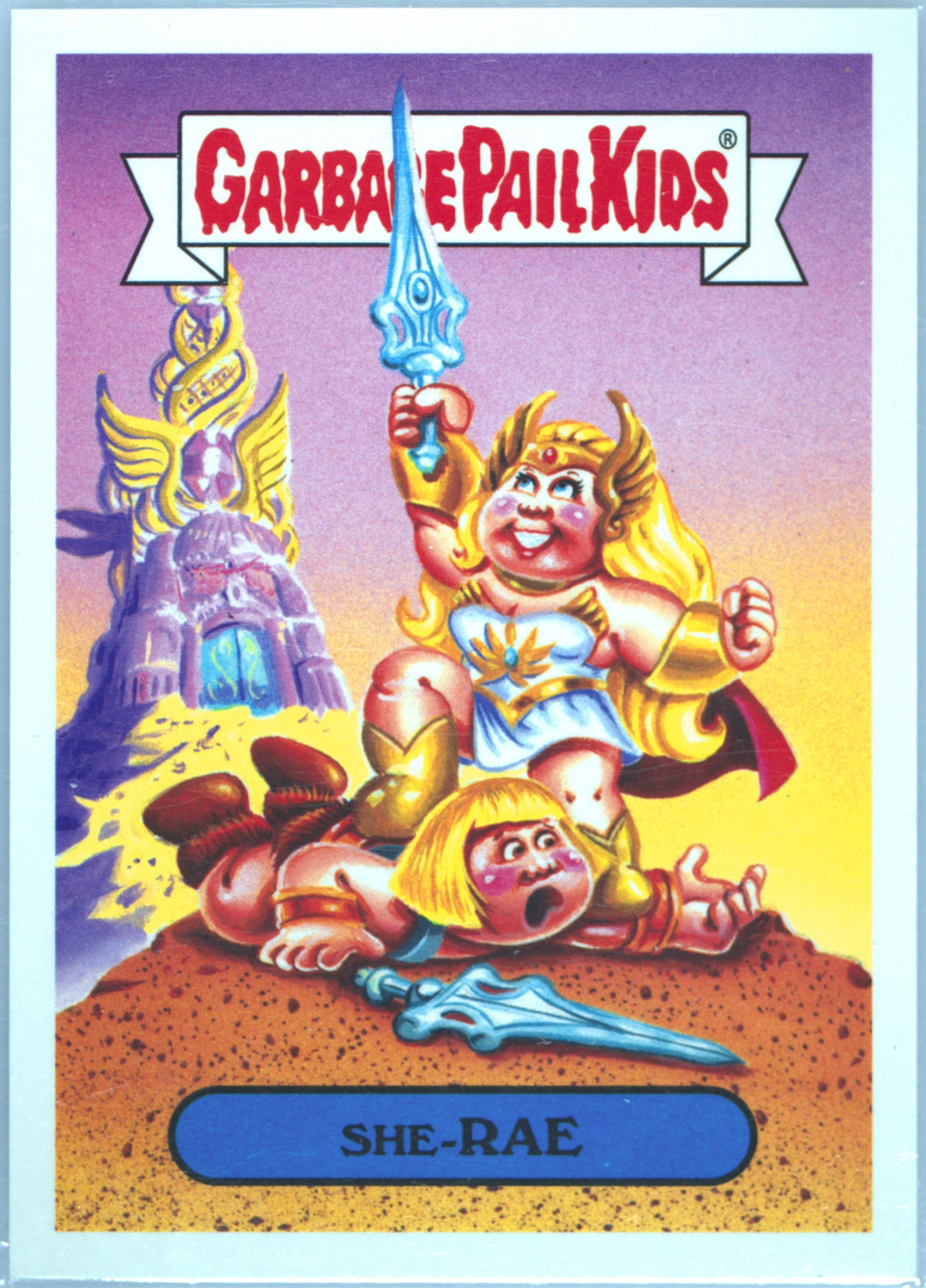 2018 Topps Garbage Pail Kids Series 1 80's Cartoons Stickers #2a She-Rae front