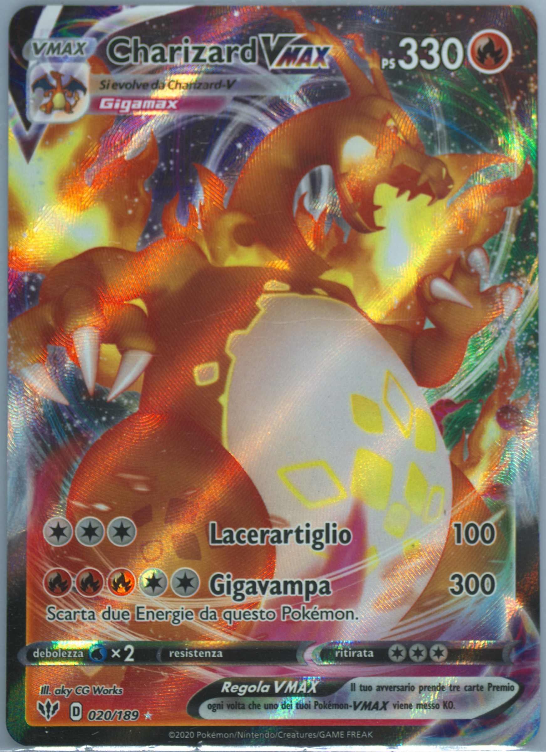 pokemon card 020 189 PSA 10 GEM MINT Charizard VMAX 020/189 main image 0