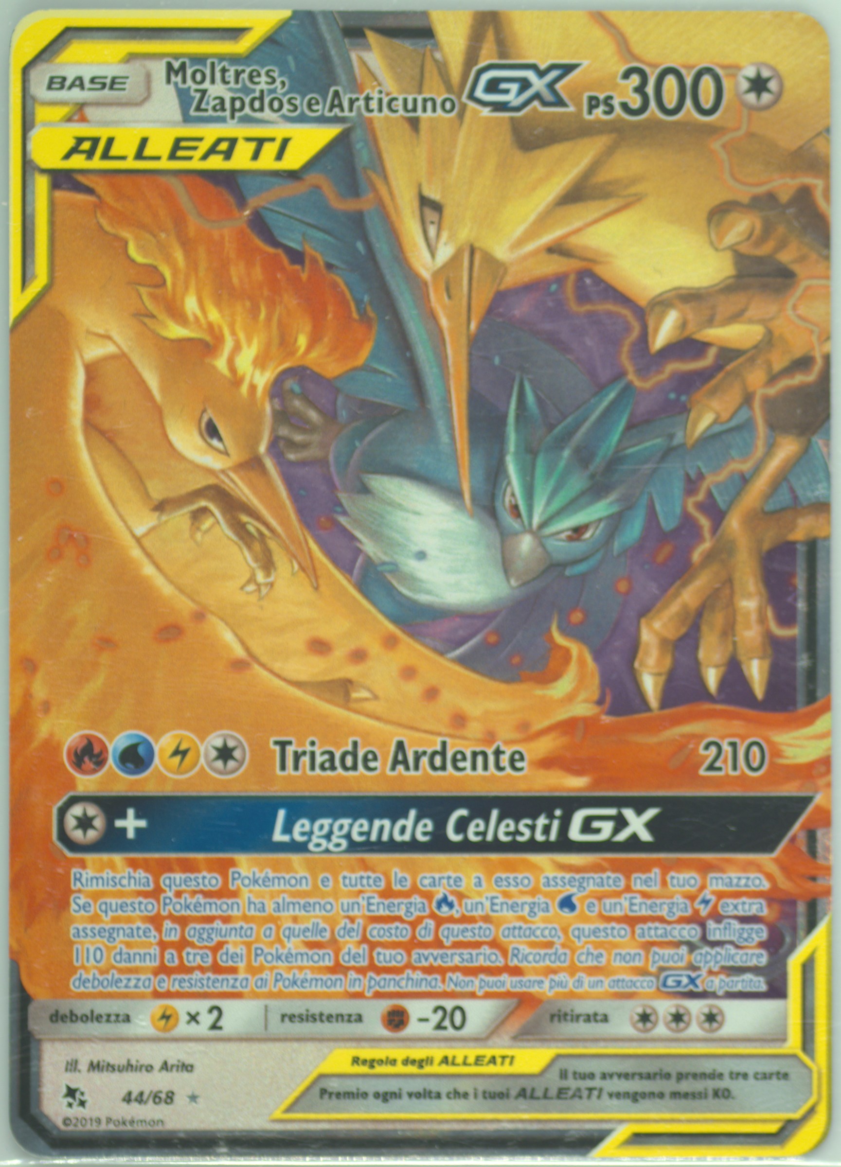 pokemon card moltres zapdos articuno Moltres & Zapdos & Articuno Tag Team GX Full Art - 66/68