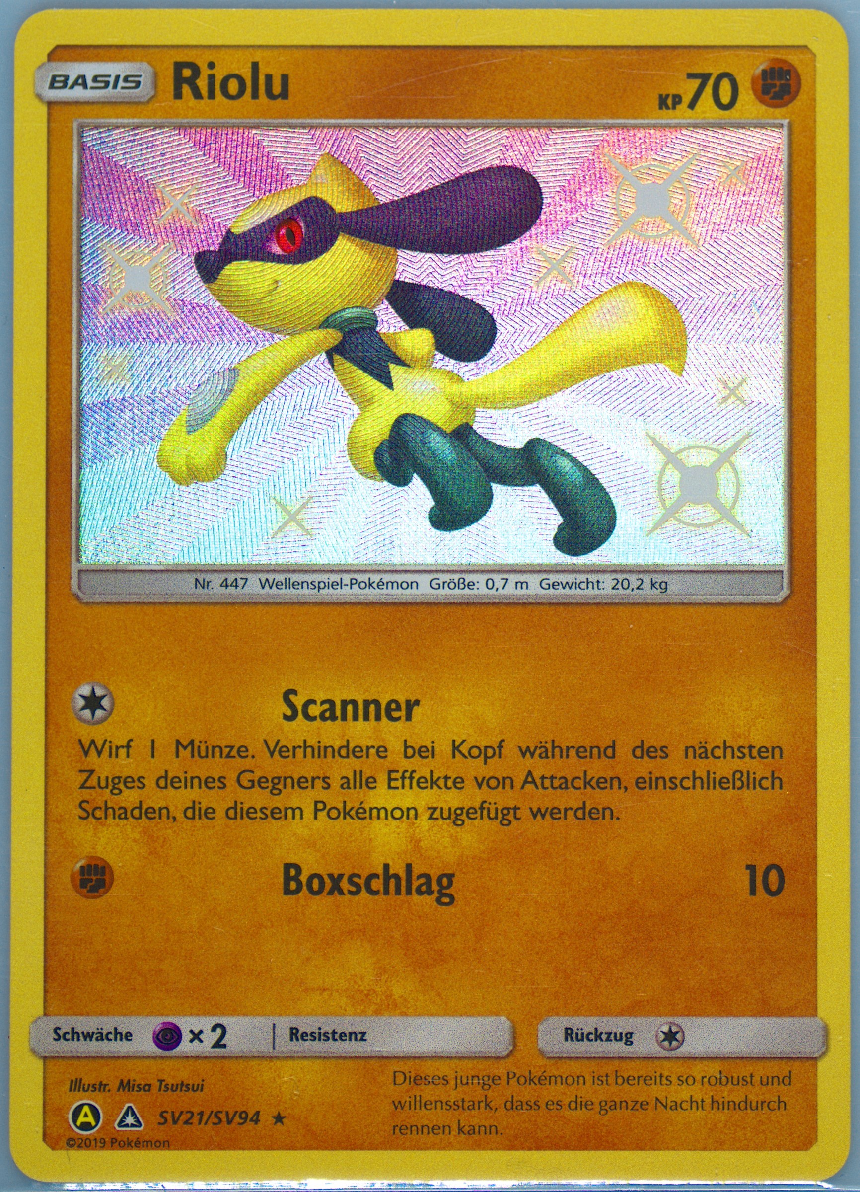 Pokemon Shiny Riolu Card