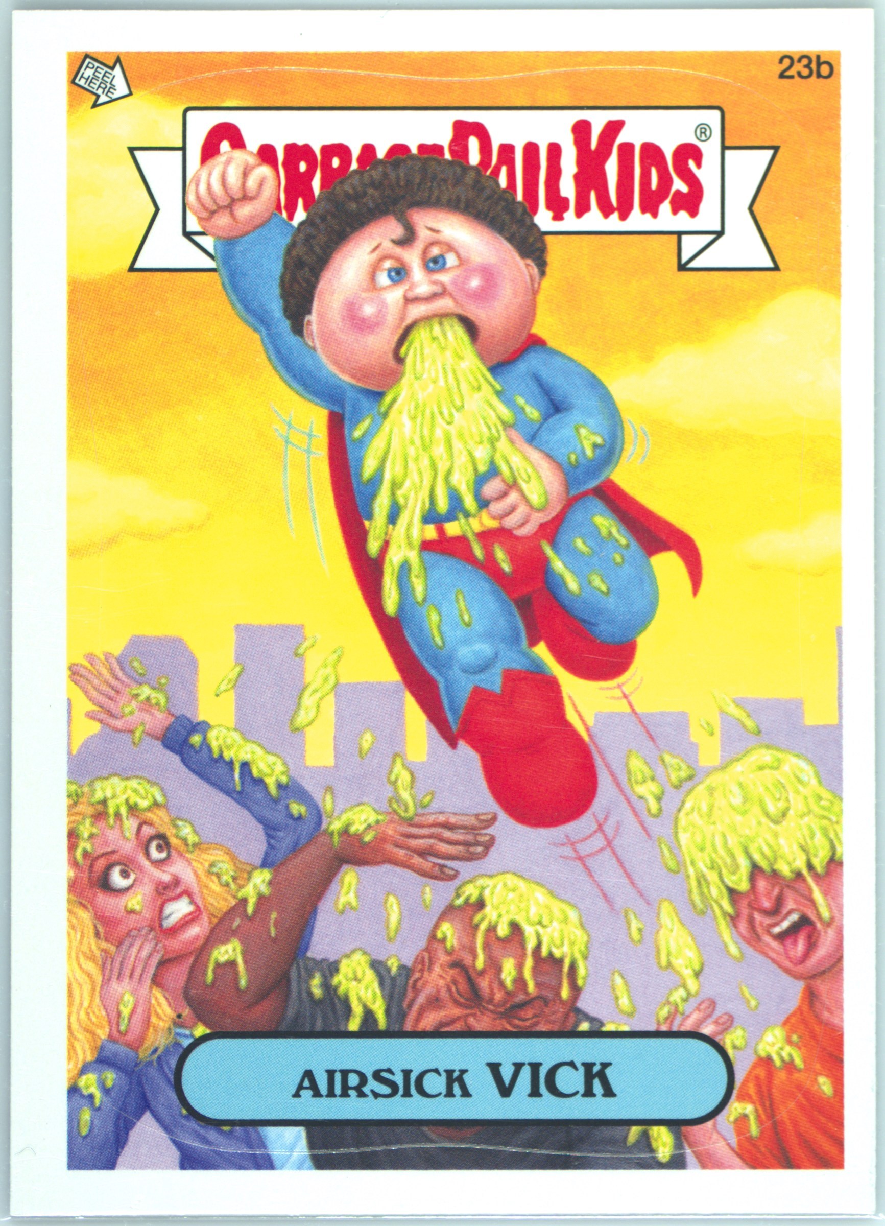 2012 Topps Garbage Pail Kids Brand New Series #23B Airsick Vick front