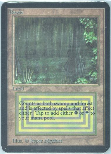 Auction Prices Realized Tcg Cards 1993 MAGIC THE GATHERING Bayou