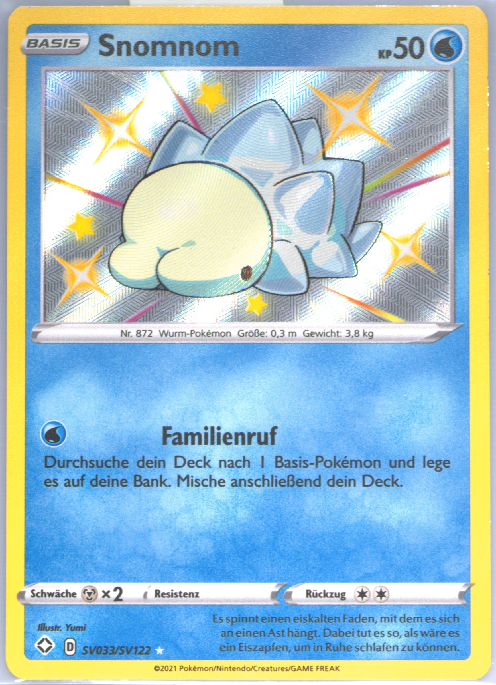 shiny snom pokemon card Snom 084 SWSH08 Fusion Strike main image 0