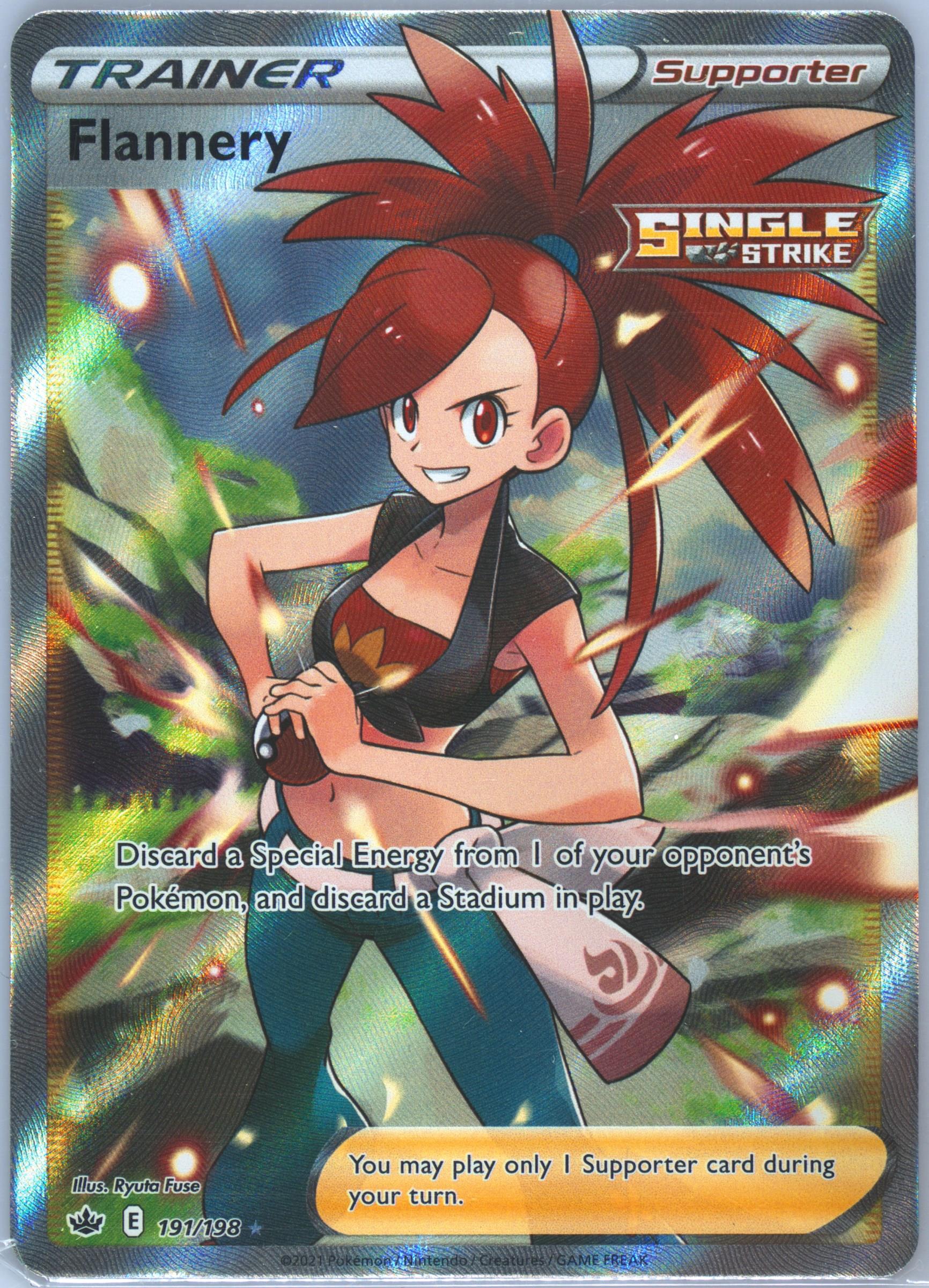 flannery pokemon card Flannery 215/198 Chilling Reign NM Full Art Secret Rainbow Rare Pokemon Card