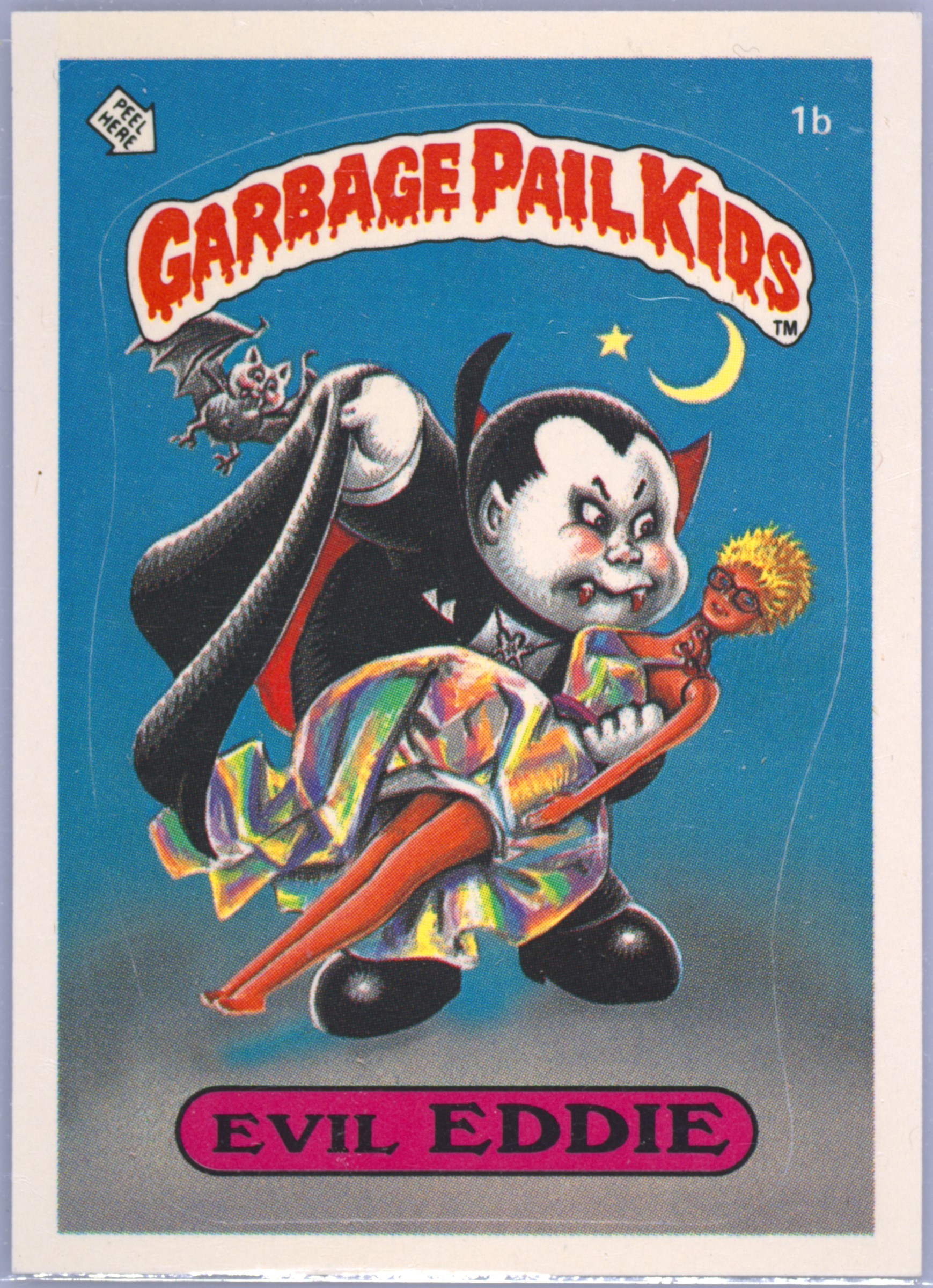 1985 Topps Garbage Pail Kids Original Series 1 #1b Evil Eddie front
