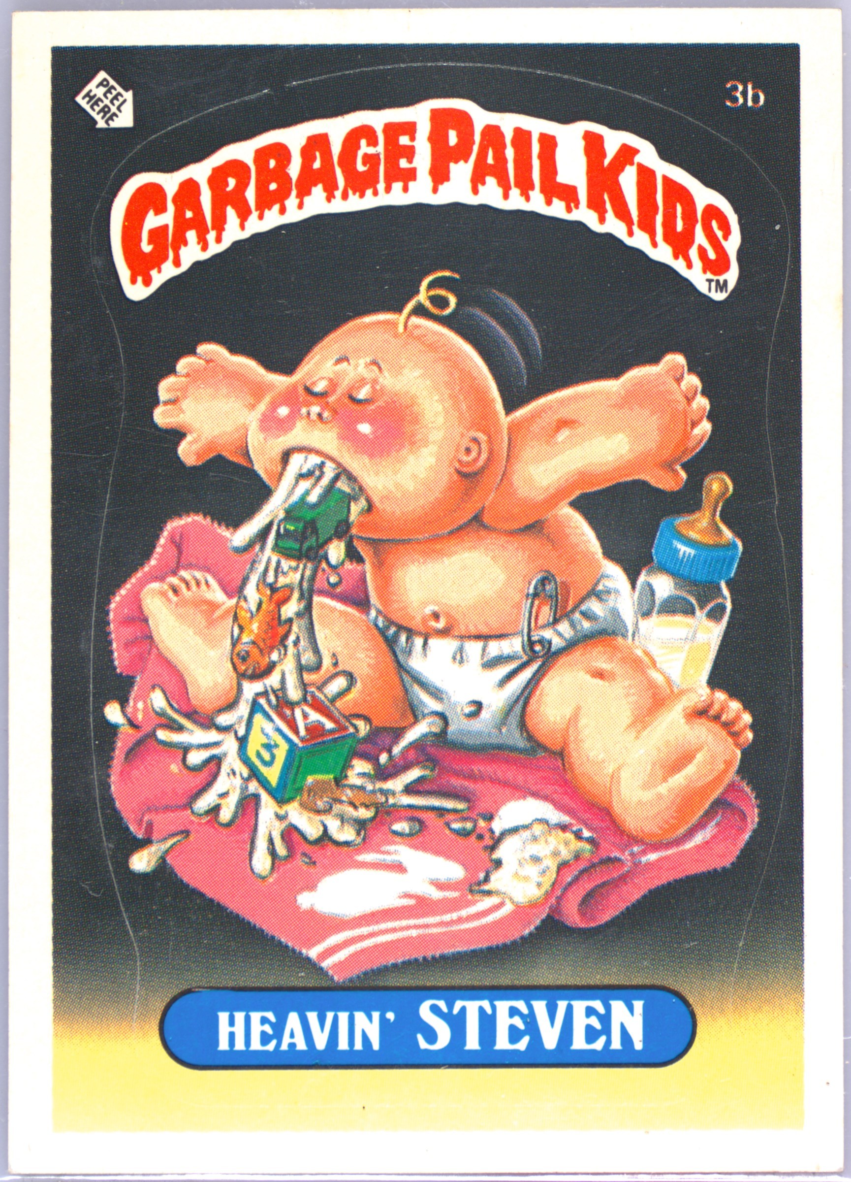 1985 Topps Garbage Pail Kids Original Series 1 #3b Heavin' Steven front