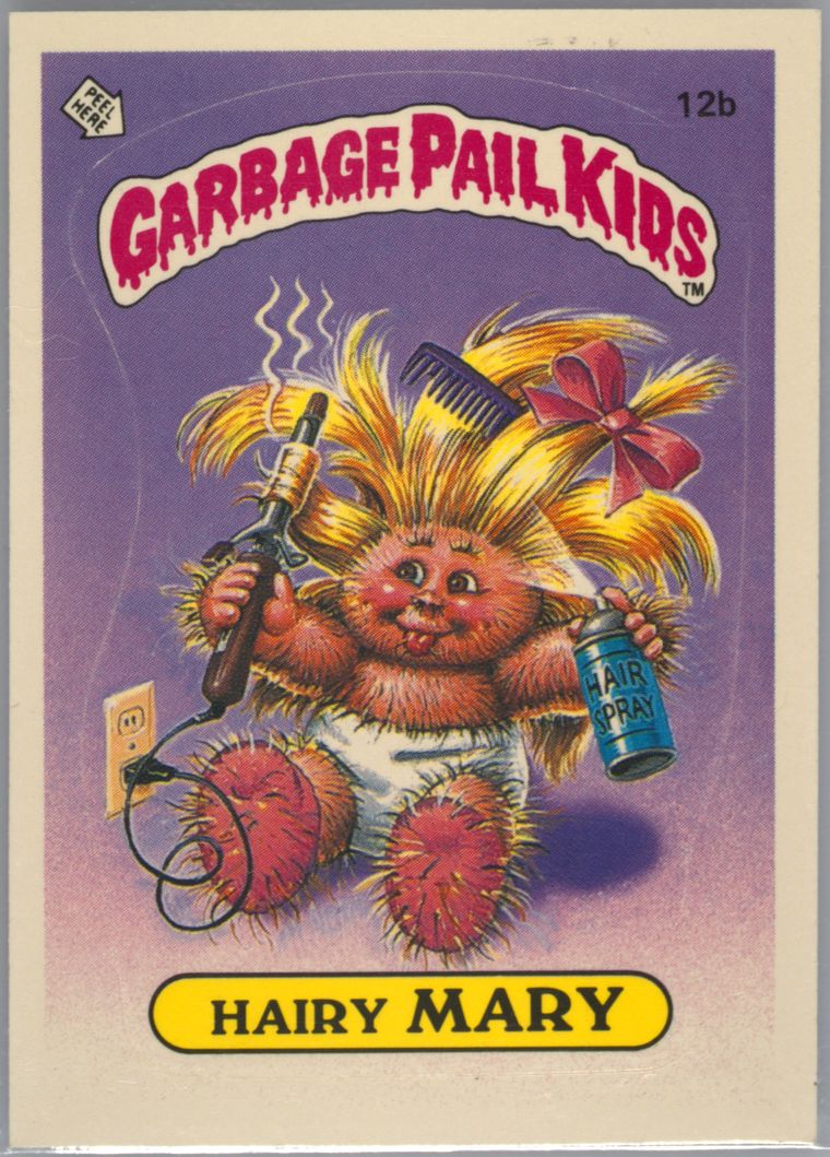 1985 Topps Garbage Pail Kids Original Series 1 #12b Hairy Mary front