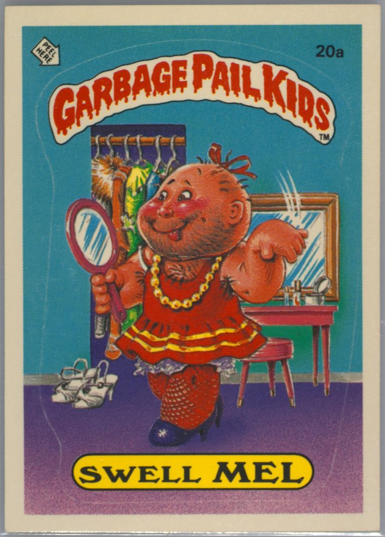 1985 Topps Garbage Pail Kids Original Series 1 #20A Swell Mel front