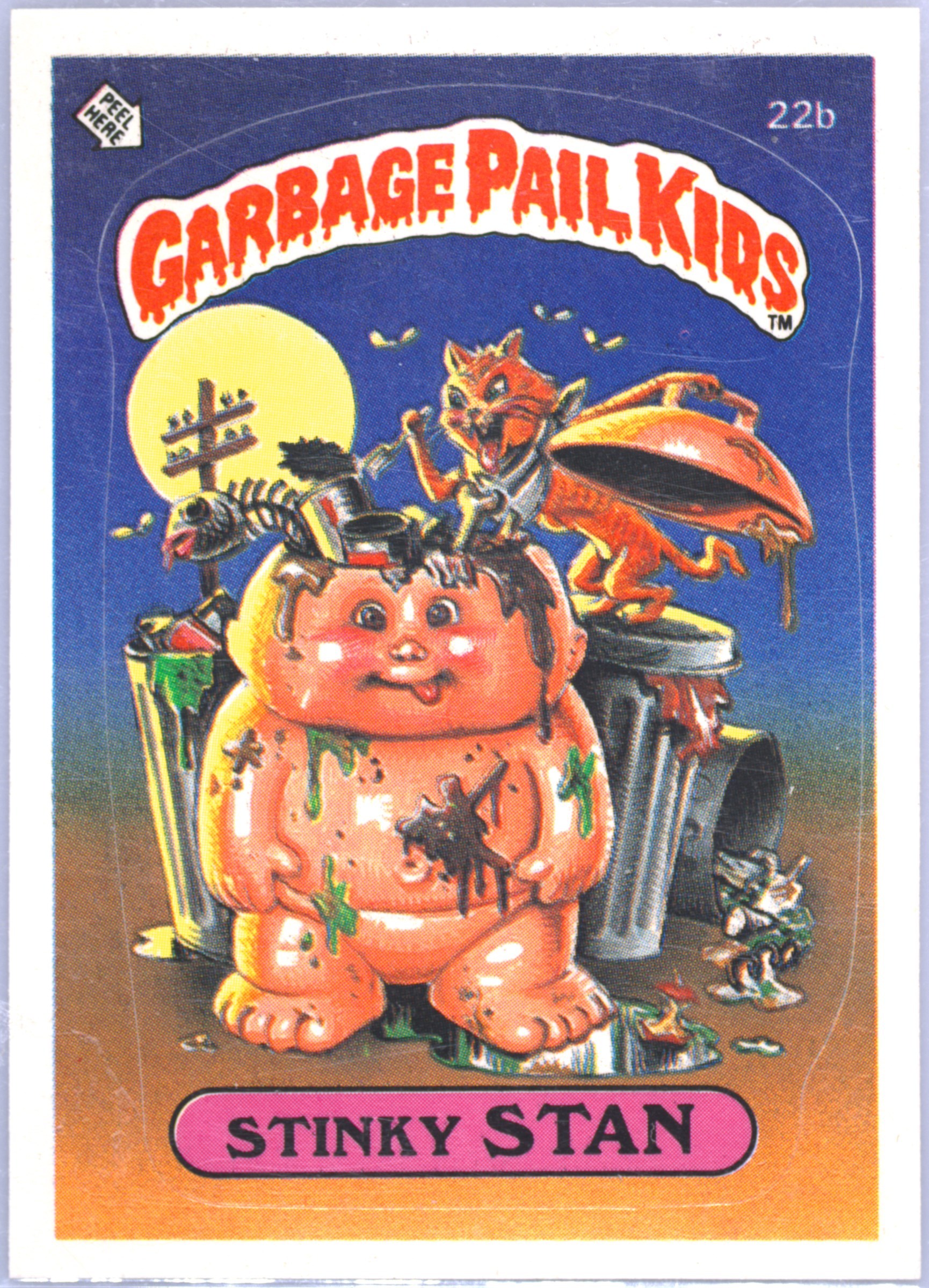 1985 Topps Garbage Pail Kids Original Series 1 #22b Stinky Stan front
