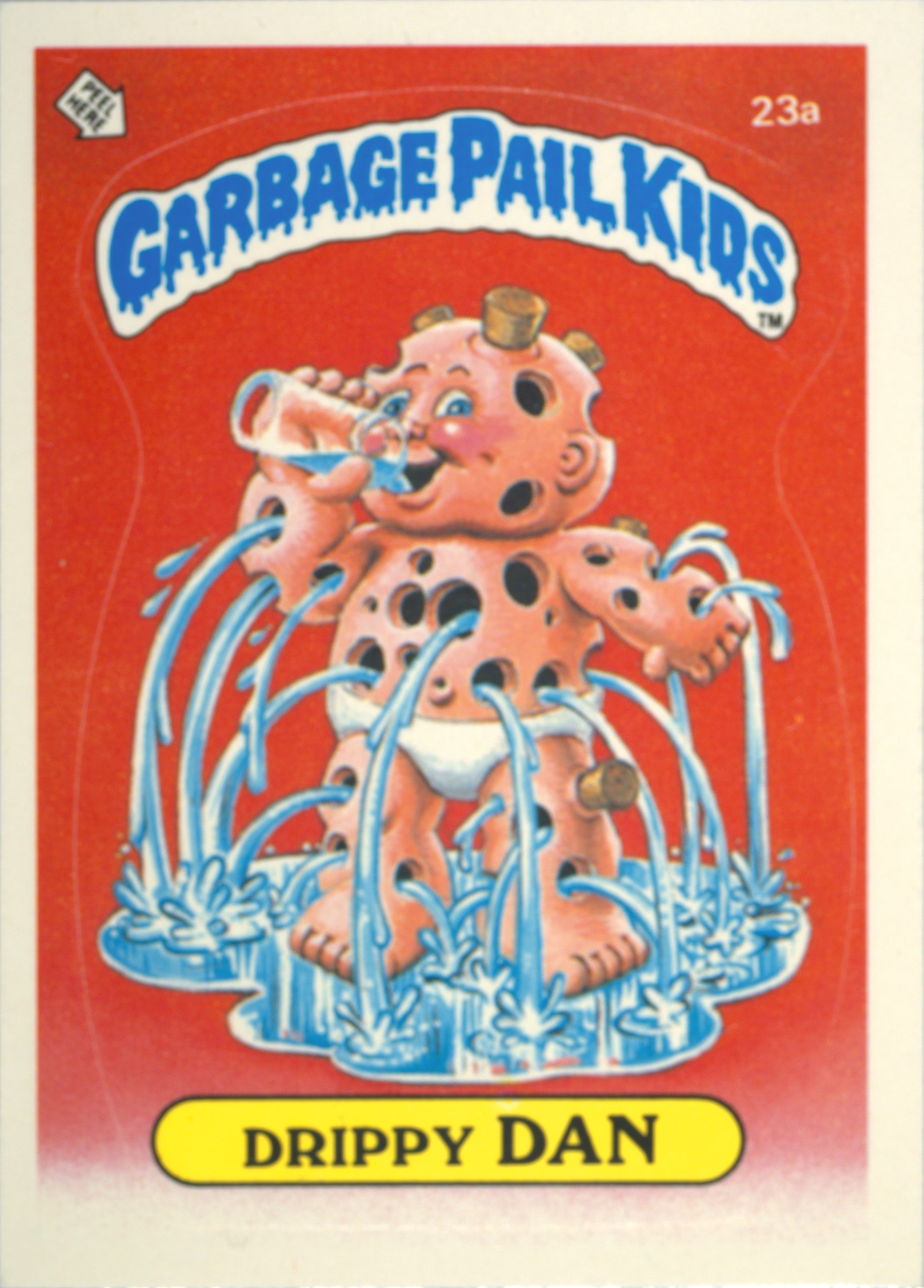 1985 Topps Garbage Pail Kids Original Series 1 #23a Drippy Dan front