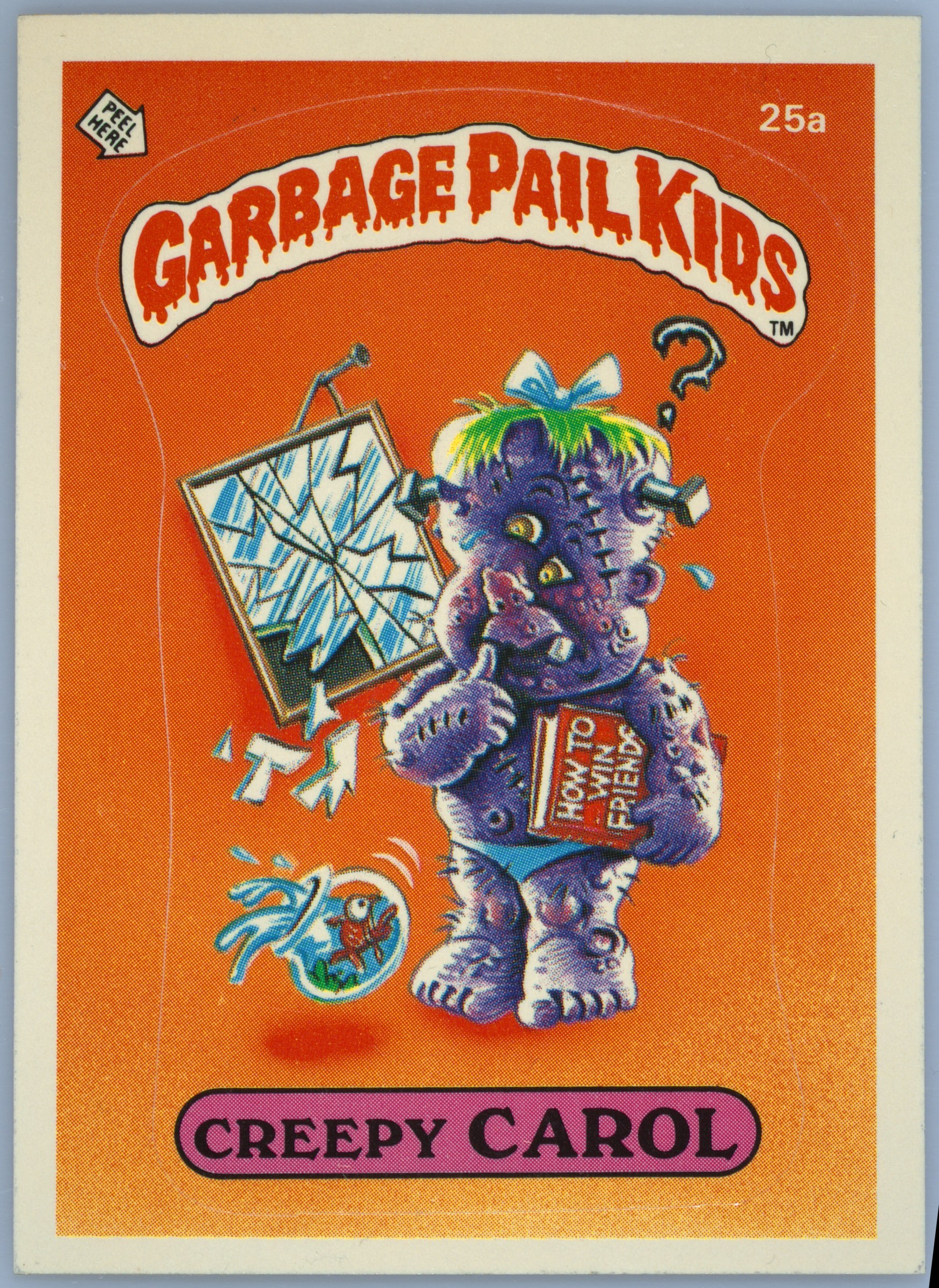 1985 Topps Garbage Pail Kids Original Series 1 #25A Creepy Carol front