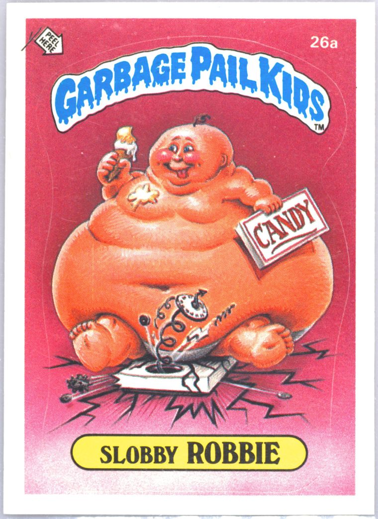 1985 Topps Garbage Pail Kids Original Series 1 #26A Slobby Robbie front