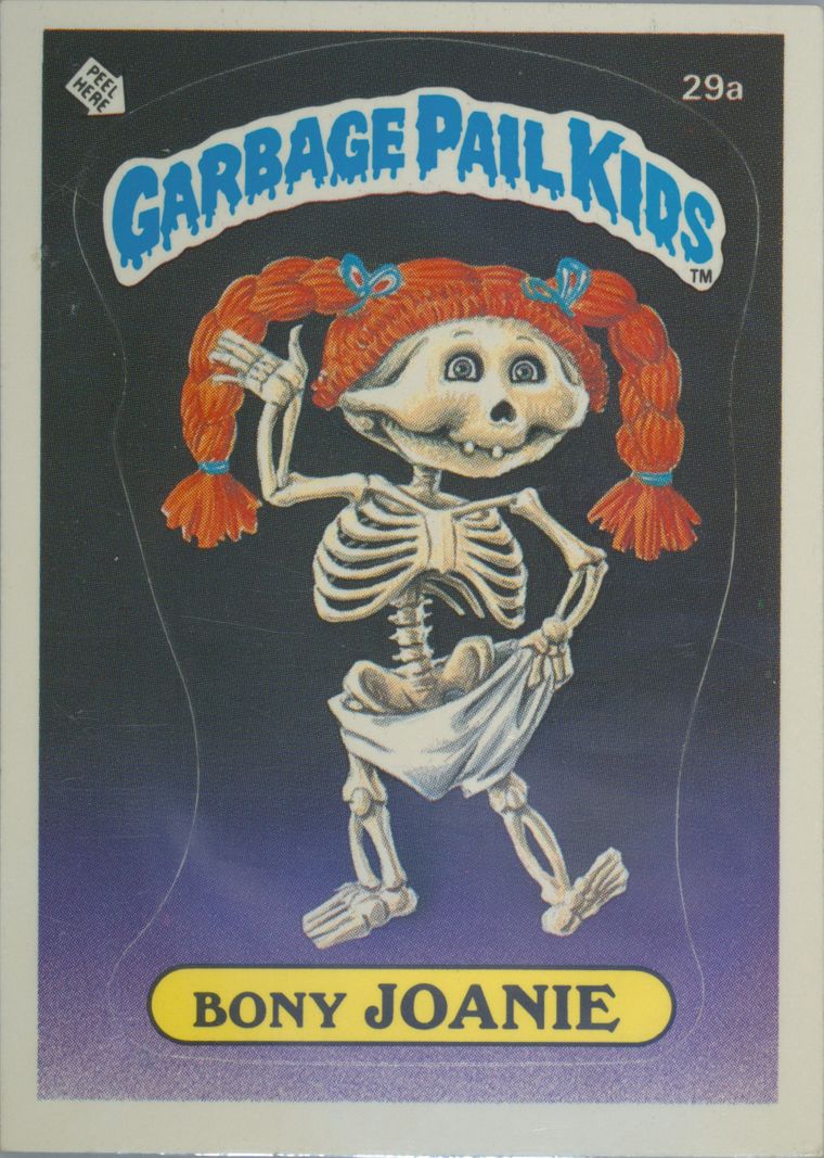 1985 Topps Garbage Pail Kids Original Series 1 #29a Bony Joanie front
