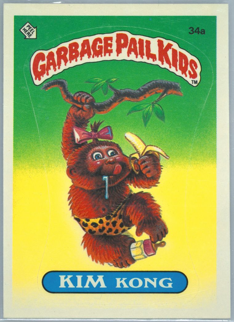 1985 Topps Garbage Pail Kids Original Series 1 #34A Kim Kong front