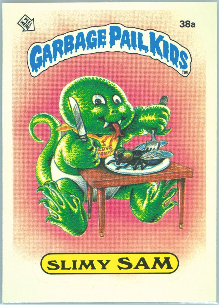 1985 Topps Garbage Pail Kids Original Series 1 #38a Slimy Sam front