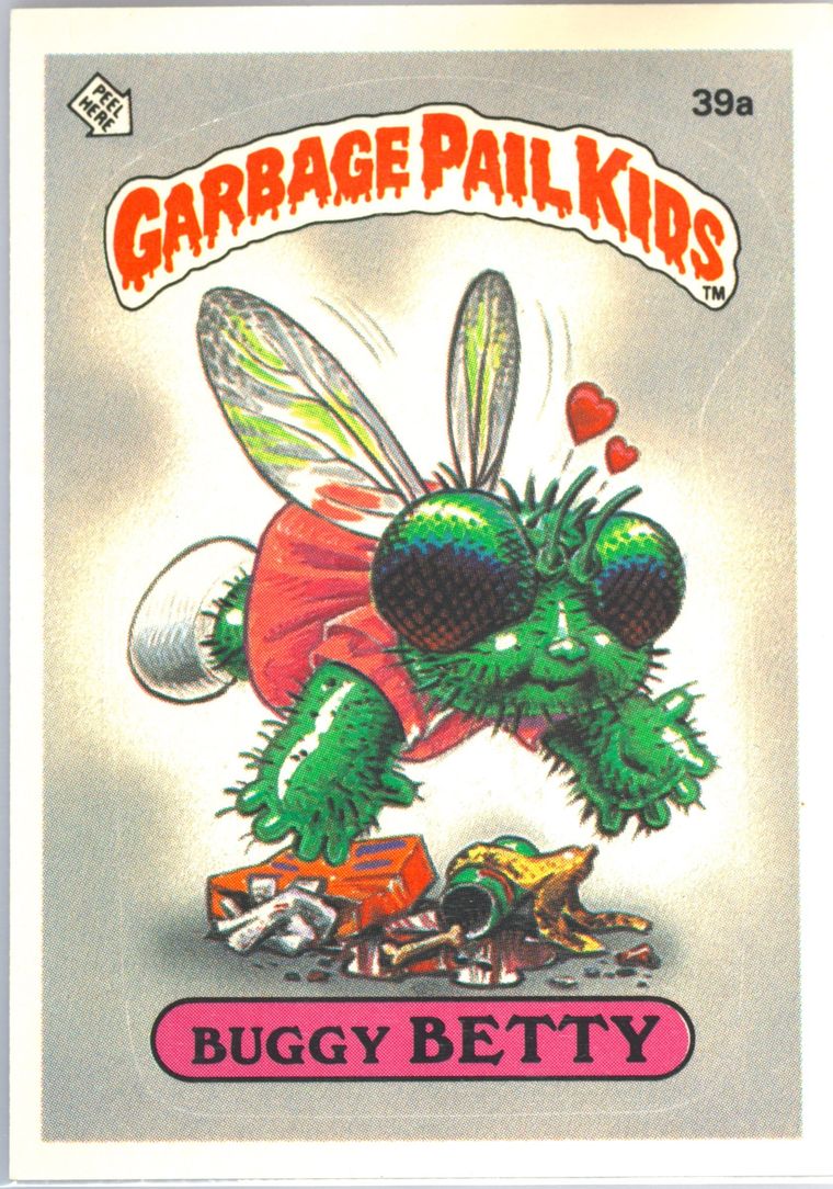 1985 Topps Garbage Pail Kids Original Series 1 #39a Buggy Betty front
