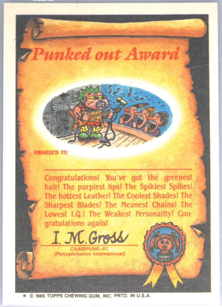 1985 Topps Garbage Pail Kids Original Series 2 #45B Messy Tessie front
