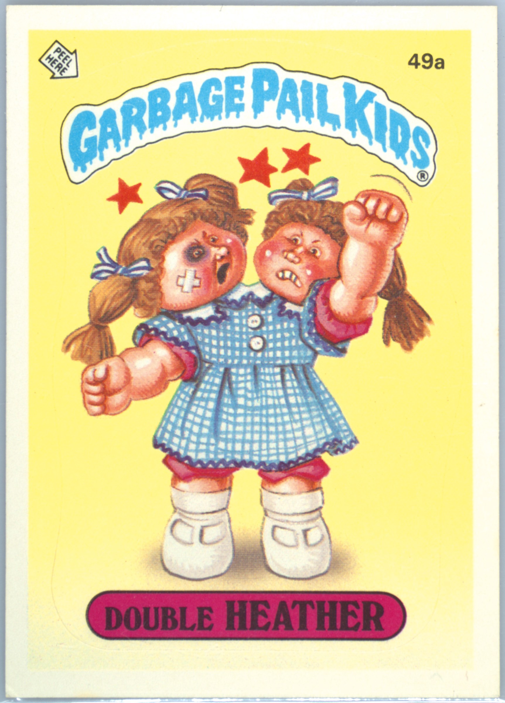 Double Heather #49A PSA 2 Garbage Pail Kids card front