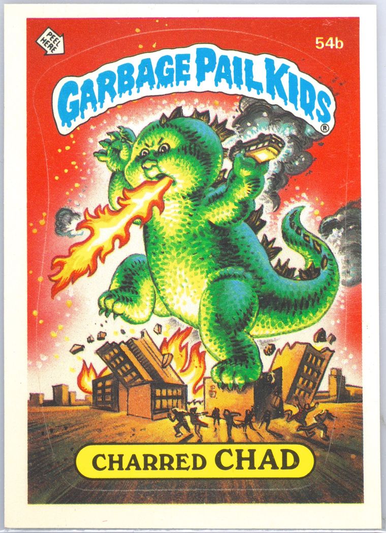1985 Topps Garbage Pail Kids Original Series 2 #54b Charred Chad front