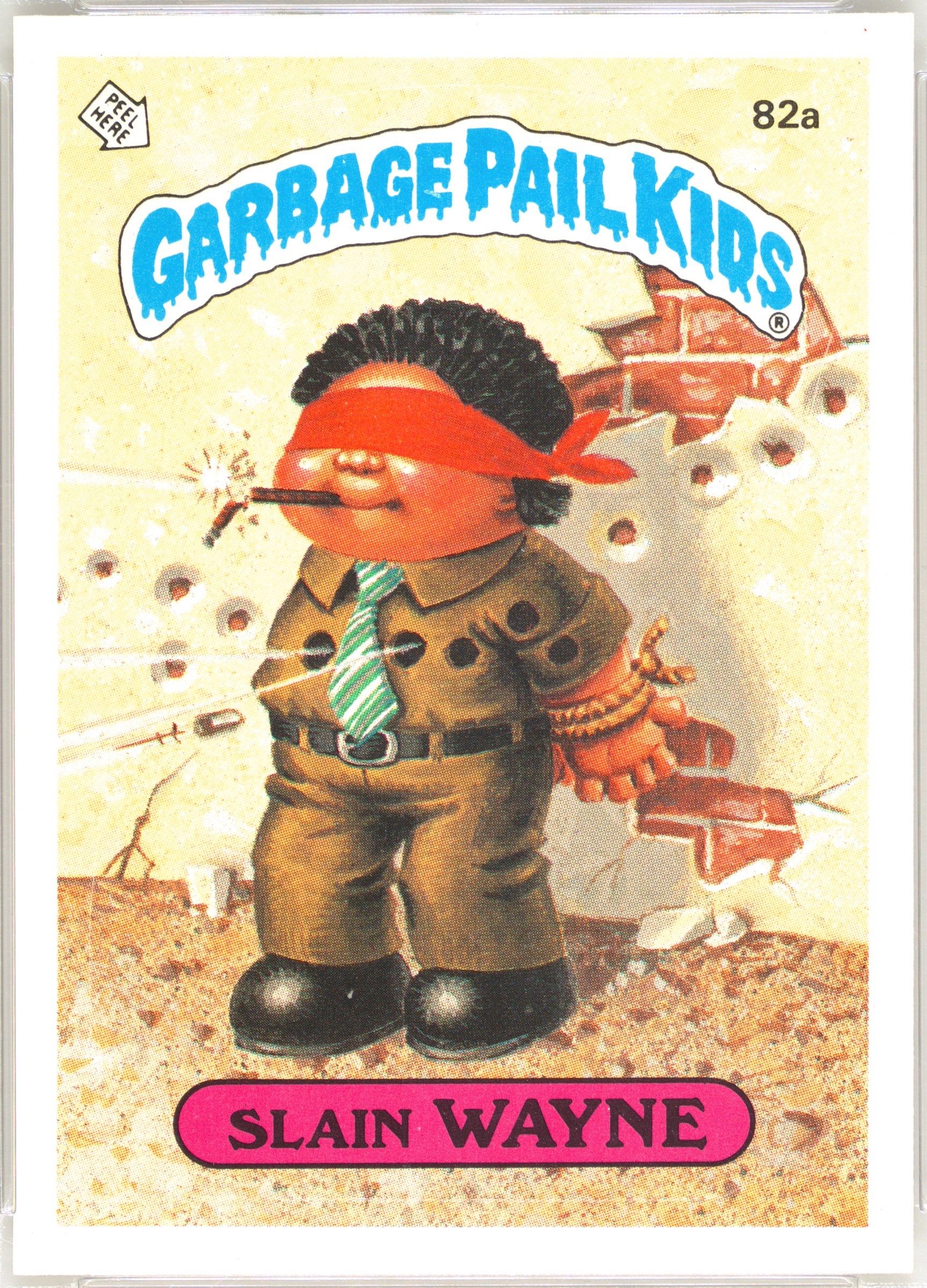 1985 Topps Garbage Pail Kids Original Series 2 #82a Slain Wayne front