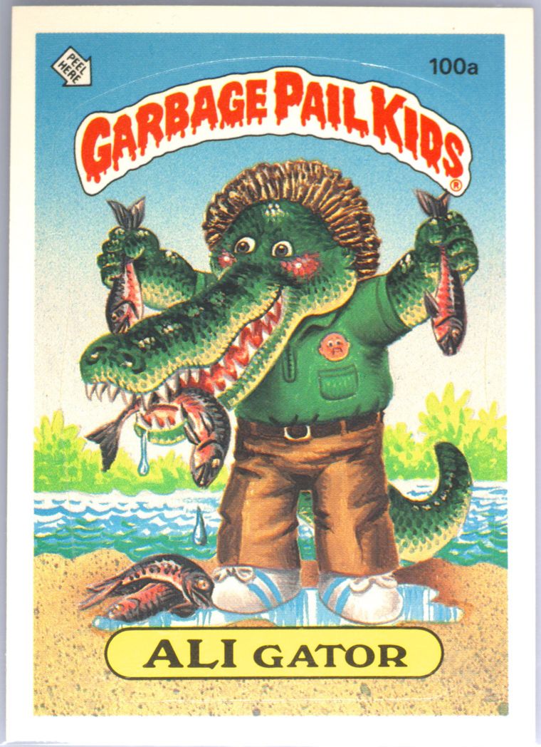 1986 Topps Garbage Pail Kids Original Series 3 #100A Ali Gator front