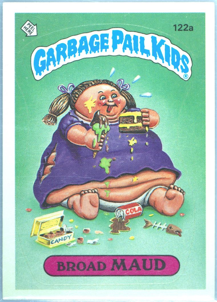 1986 Topps Garbage Pail Kids Original Series 3 #122a Broad Maud front