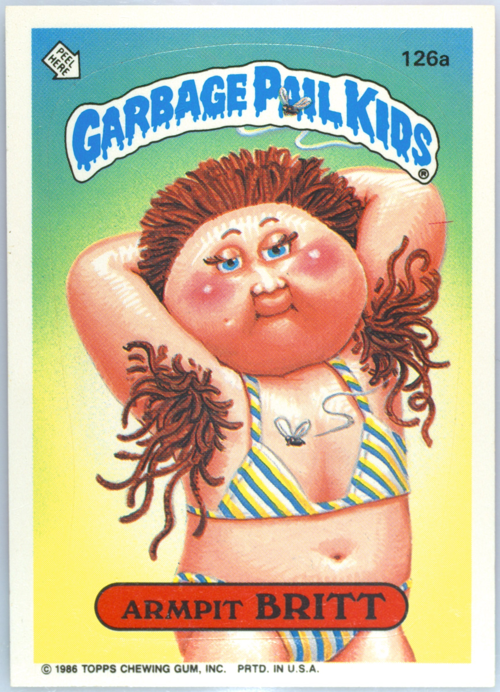 Armpit Britt #126A PSA 5 Garbage Pail Kids card front