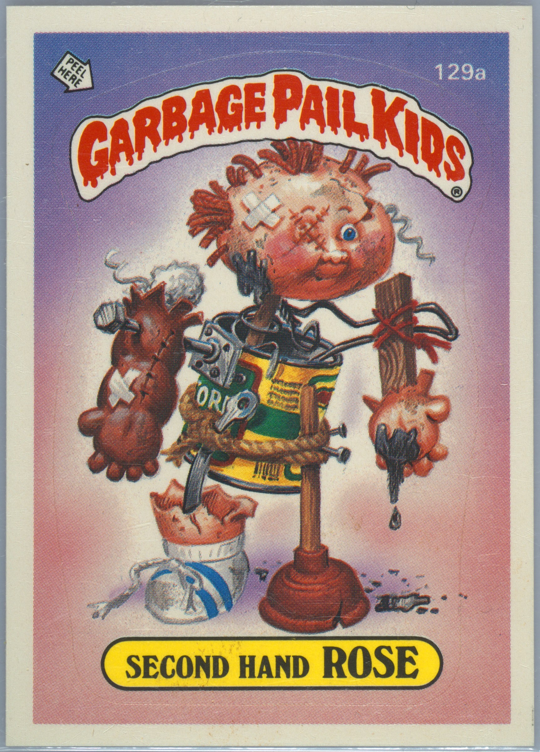 1986 Topps Garbage Pail Kids Original Series 4 #129a Second Hand Rose front