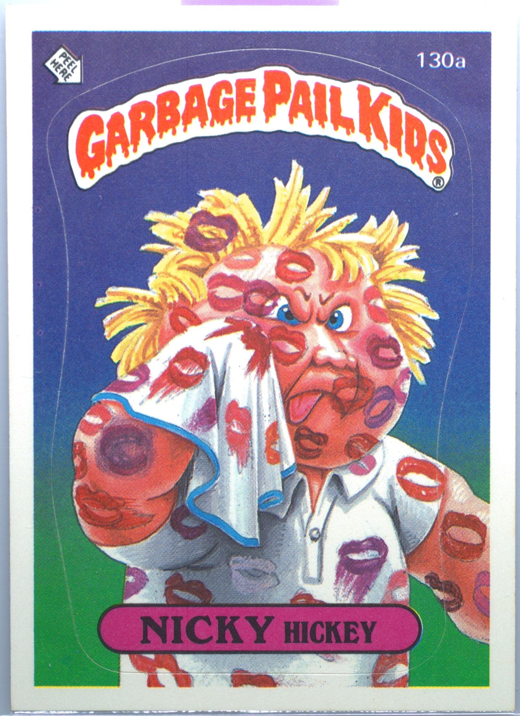 Nicky Hickey #130A PSA 4 Garbage Pail Kids card front