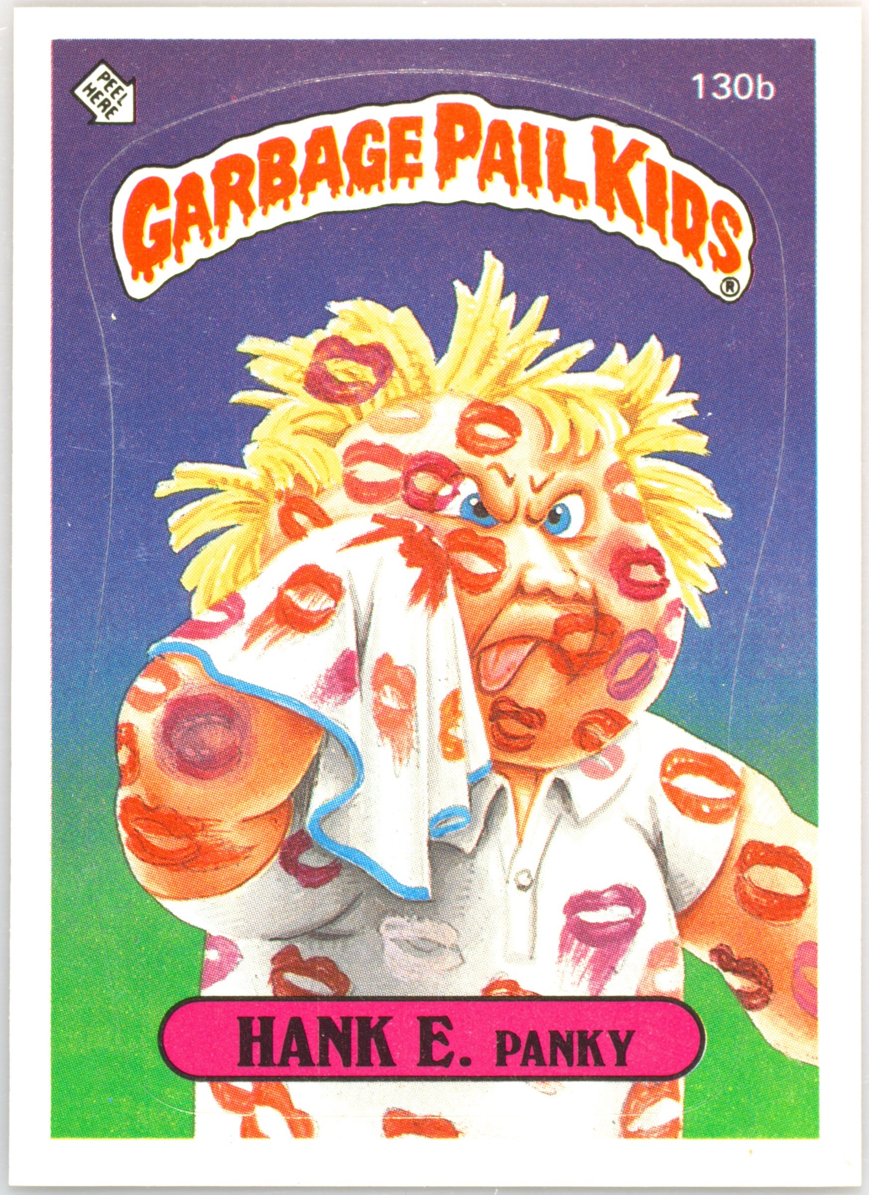 1986 Topps Garbage Pail Kids Original Series 4 #130b Hank E. Panky front