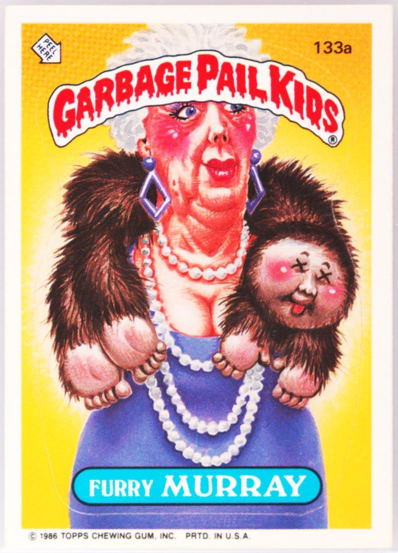 1986 Topps Garbage Pail Kids Original Series 4 #133A Furry Murray front