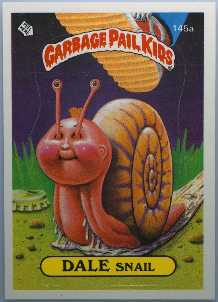 1986 Topps Garbage Pail Kids Original Series 4 #145a Dale Snail front