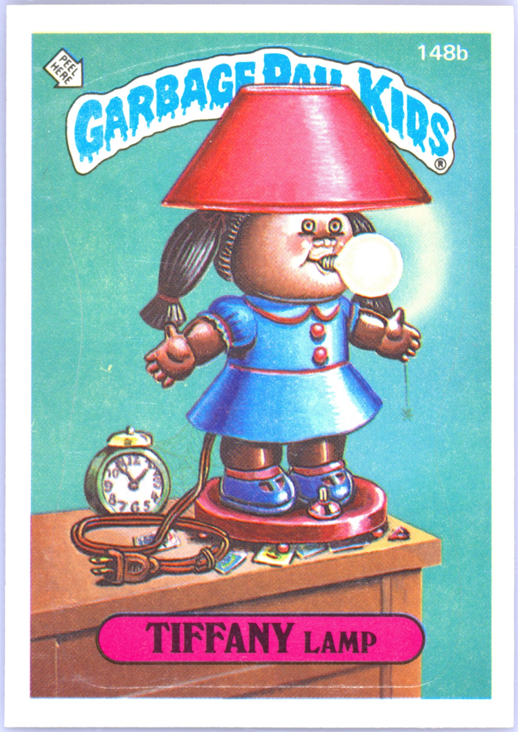1986 Topps Garbage Pail Kids Original Series 4 #148b Tiffany Lamp front