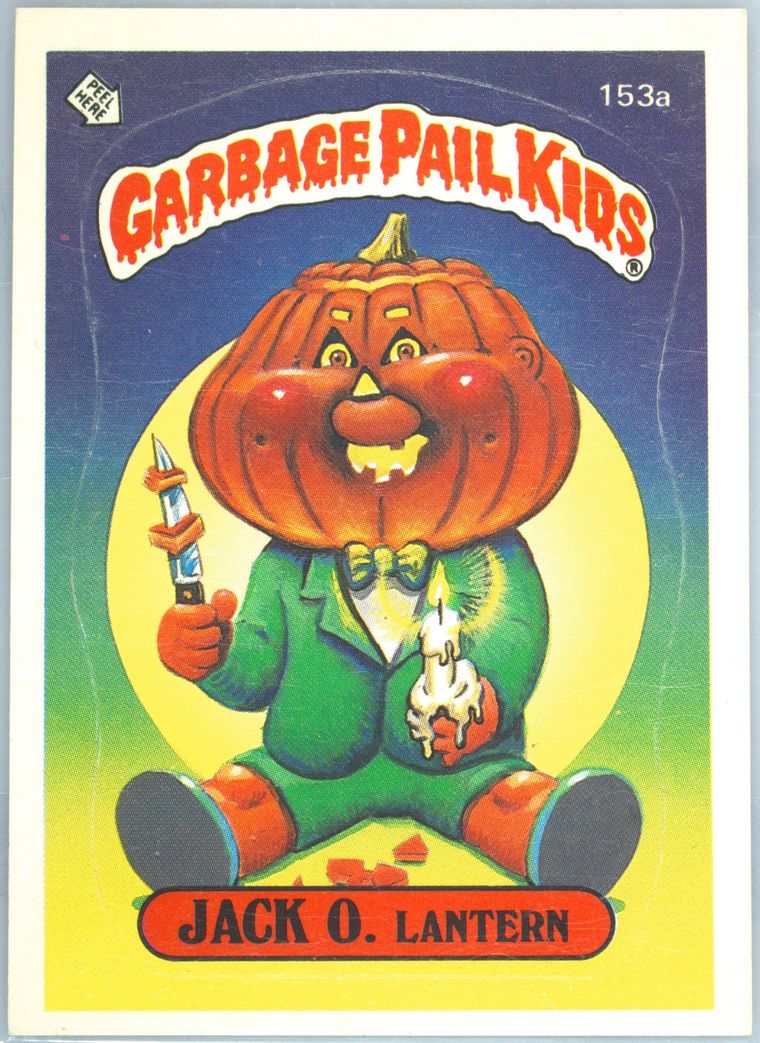 1986 Topps Garbage Pail Kids Original Series 4 #153A Jack O. Lantern front