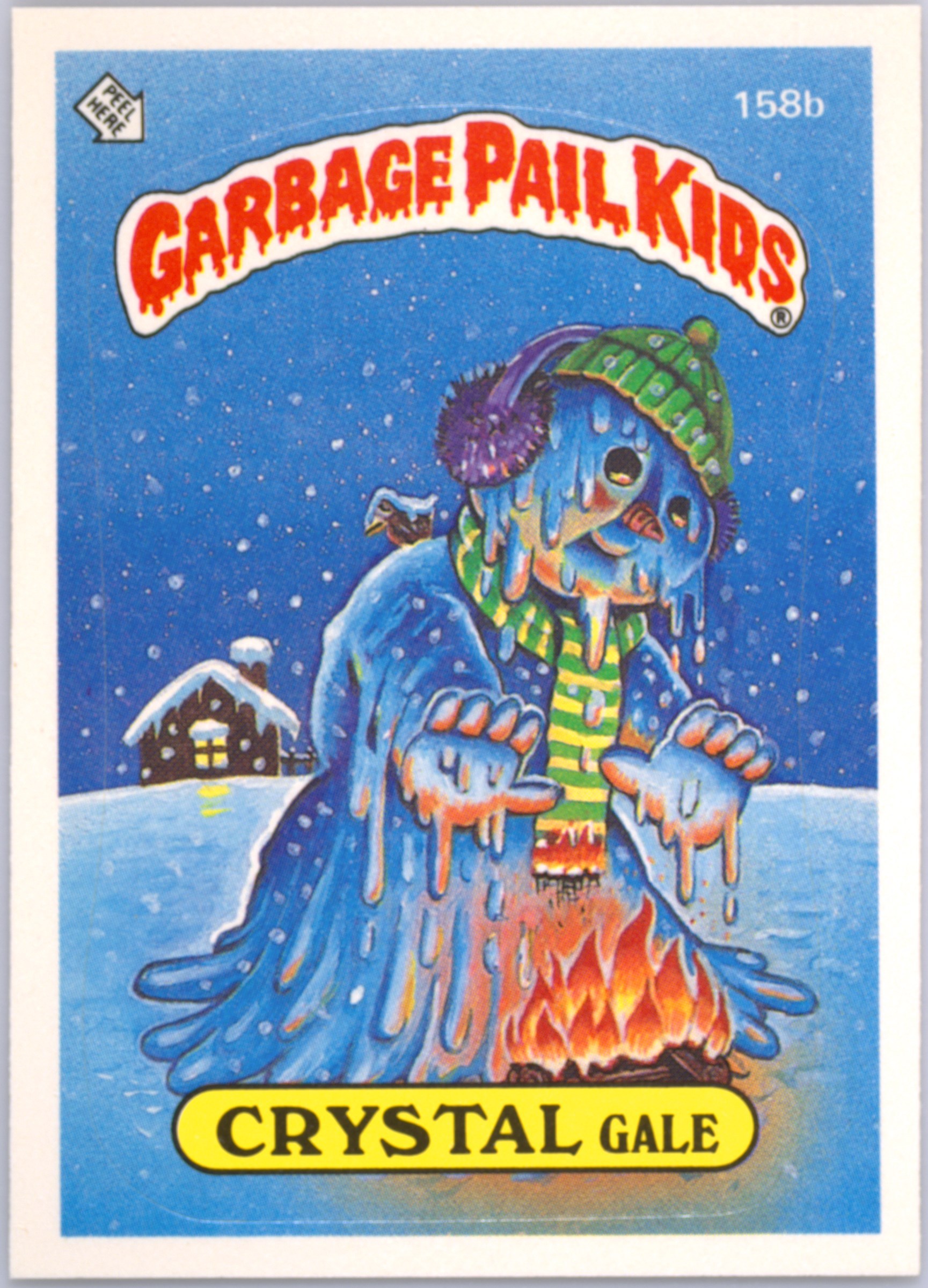 1986 Topps Garbage Pail Kids Original Series 4 #158b Ig Lou front