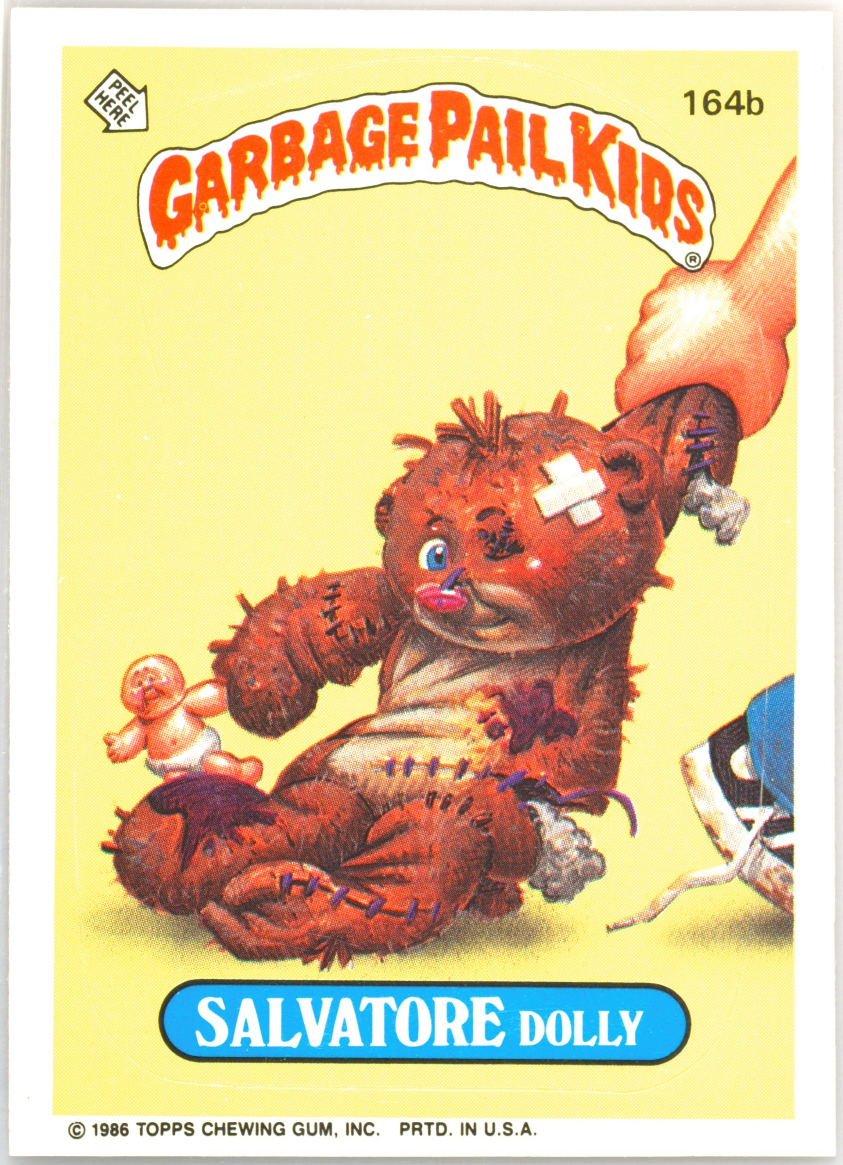 1986 Topps Garbage Pail Kids Original Series 4 #164b Salvatore Dolly front
