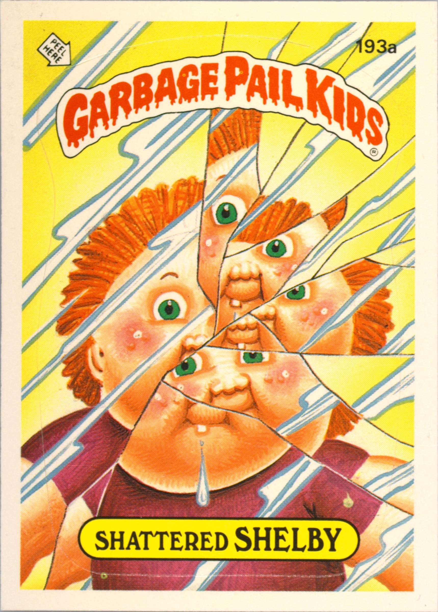Shattered Shelby #193A PSA 5 Garbage Pail Kids card front
