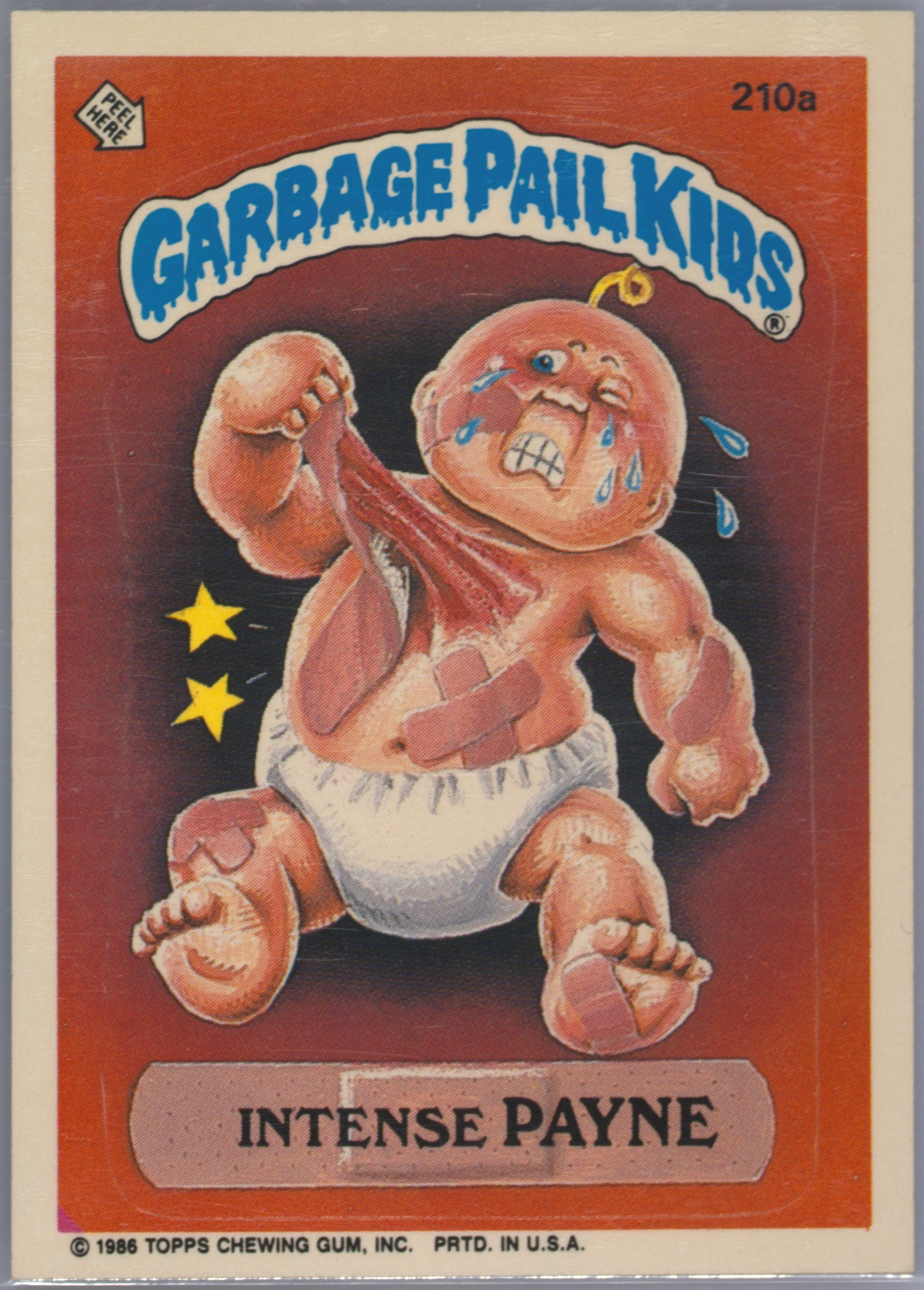 Intense Payne #210A PSA 4 Garbage Pail Kids card front