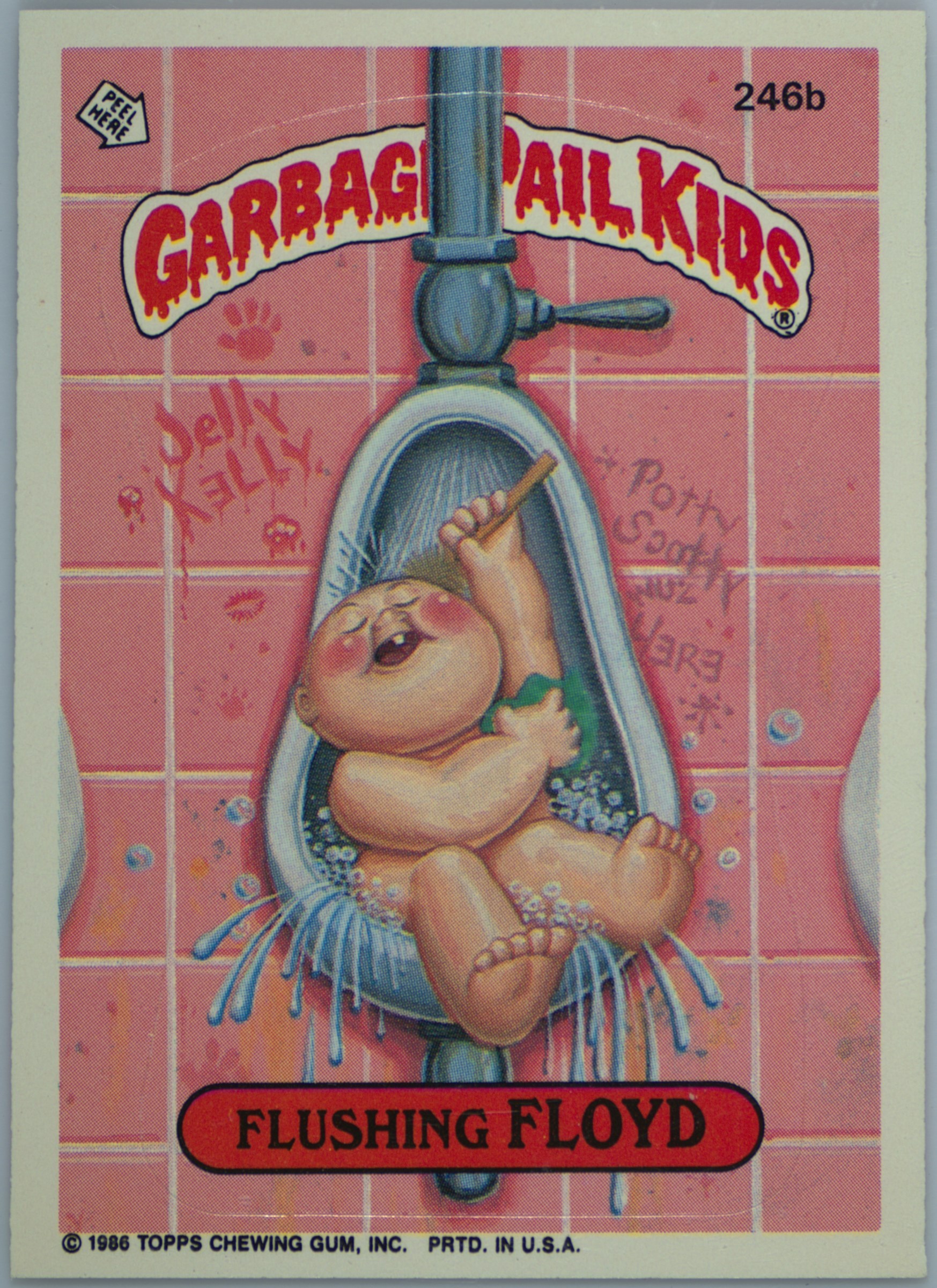 Flushing Floyd #246B PSA 4 Garbage Pail Kids card front