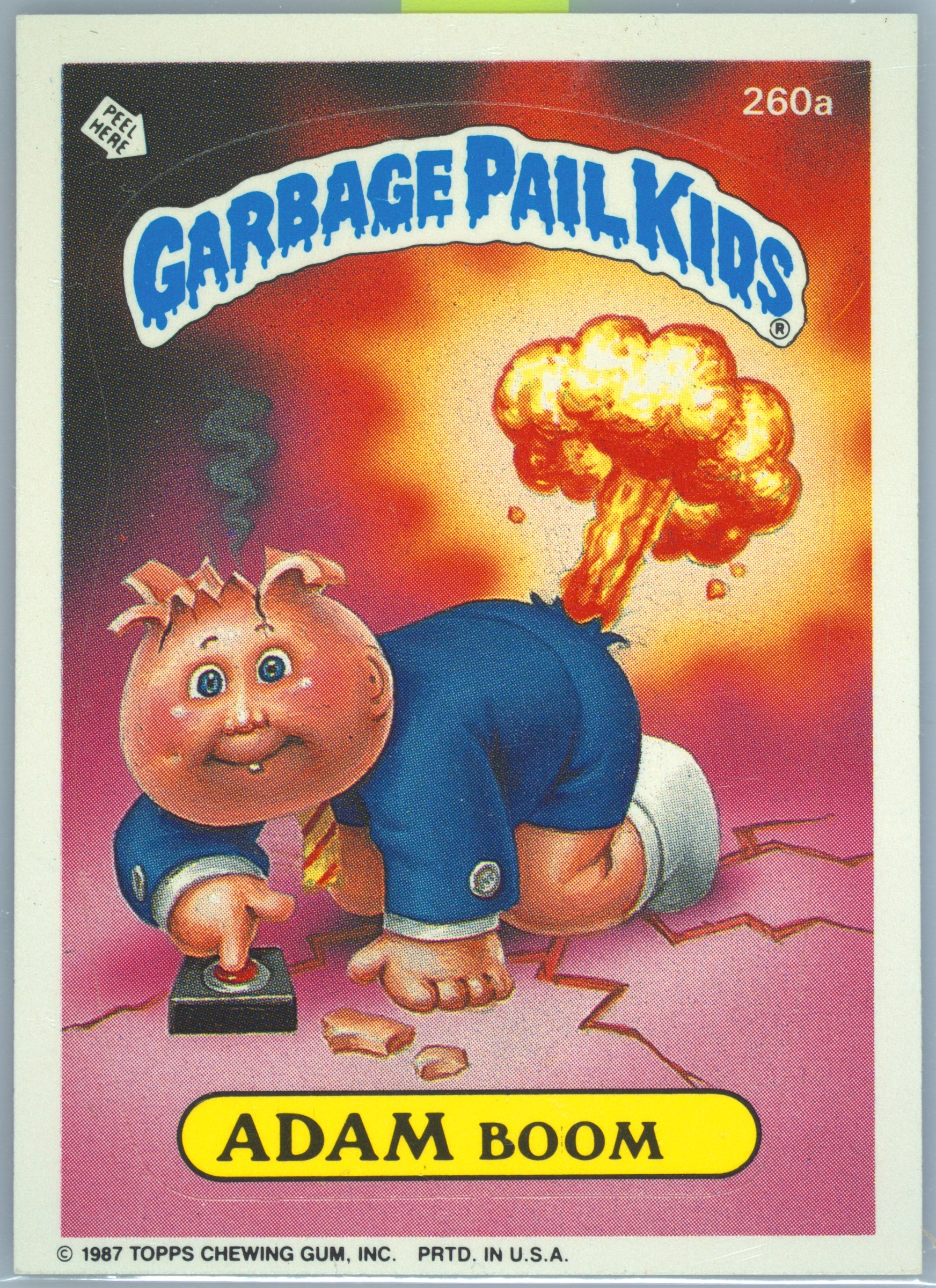 Adam Boom #260A PSA 3 Garbage Pail Kids card front