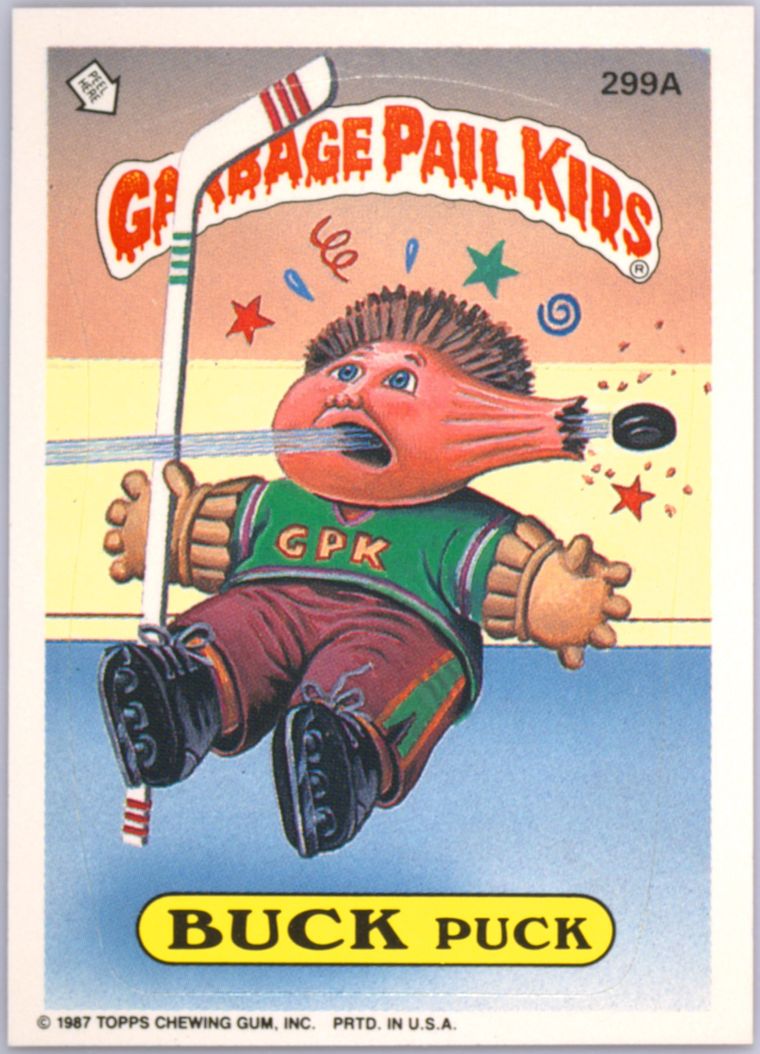 1987 Topps Garbage Pail Kids Original Series 8 #299a Buck Puck front