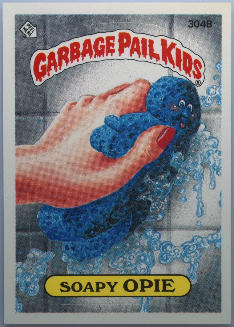 1987 Topps Garbage Pail Kids Original Series 8 #304B Soapy Opie front
