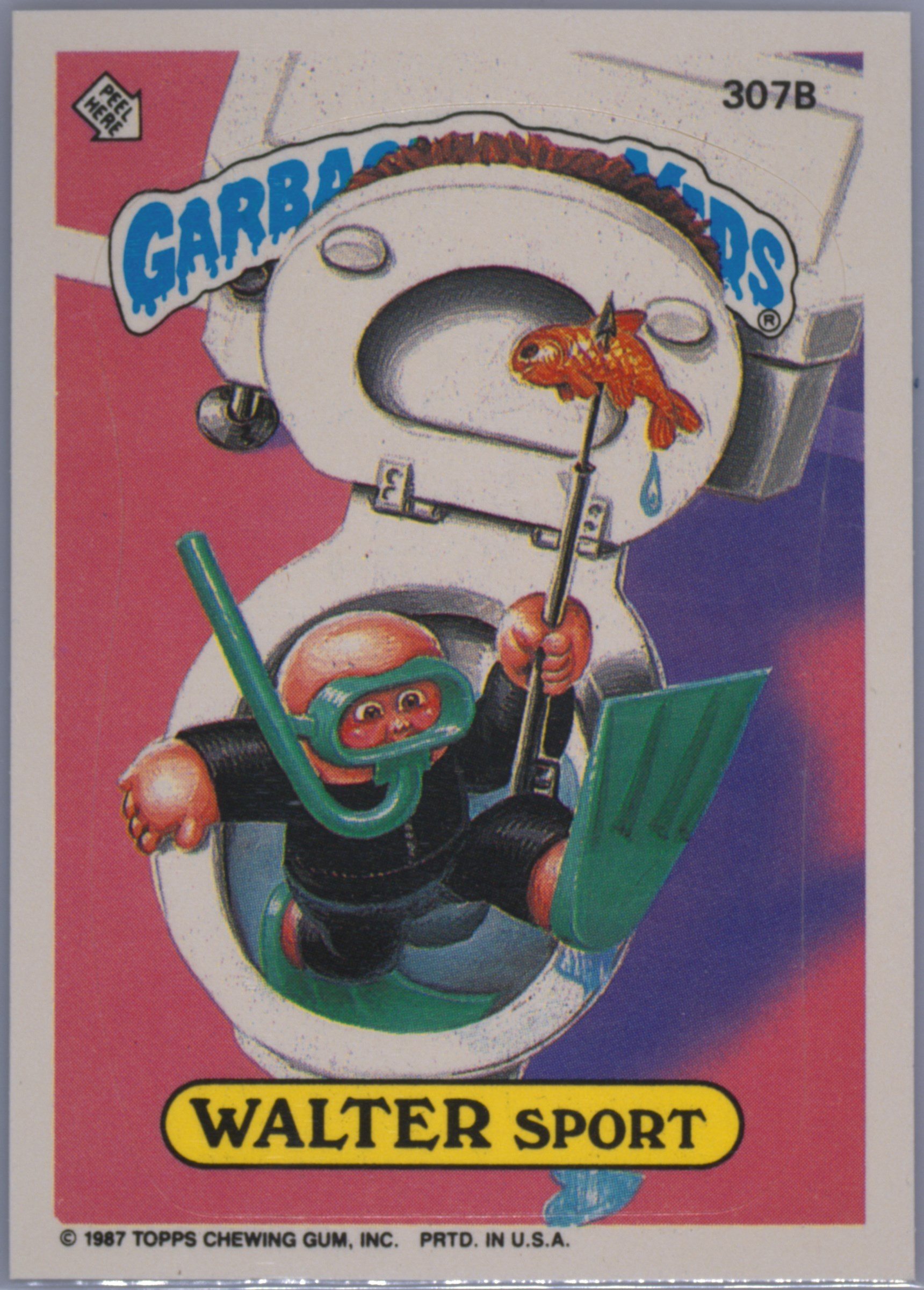 1987 Topps Garbage Pail Kids Original Series 8 #307b Walter Sport front
